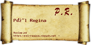 Pál Regina névjegykártya