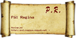 Pál Regina névjegykártya